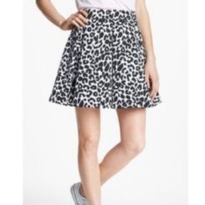 Collective Concepts Leopard Print Skater Skirt